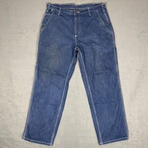 Carhartt FR Flame Resistant Denim Carpenter Pants 36x30 Relaxed Fit Workwear